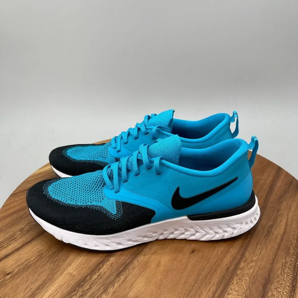 Nike Odyssey React Flyknit Shoes Mens Size 10 Blue Running Comfort Walking Gym